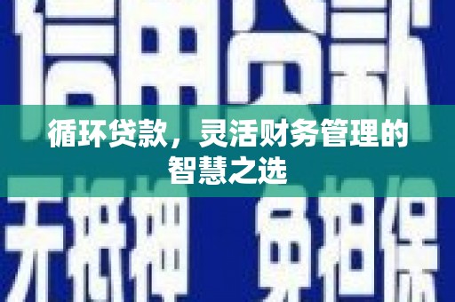 北市循环贷款，灵活财务管理的智慧之选