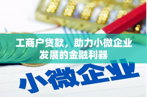 新会工商户贷款，助力小微企业发展的金融利器