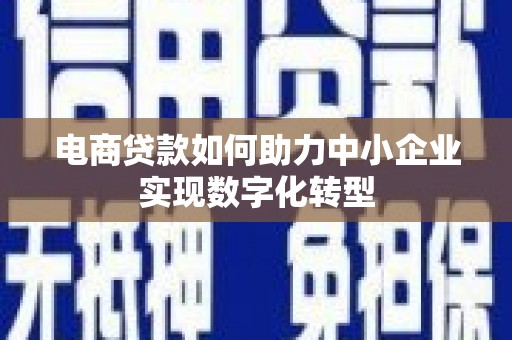 泰来电商贷款如何助力中小企业实现数字化转型