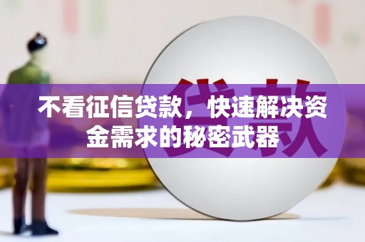 黄梅不看征信贷款，快速解决资金需求的秘密武器
