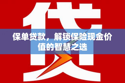 金湖保单贷款，解锁保险现金价值的智慧之选
