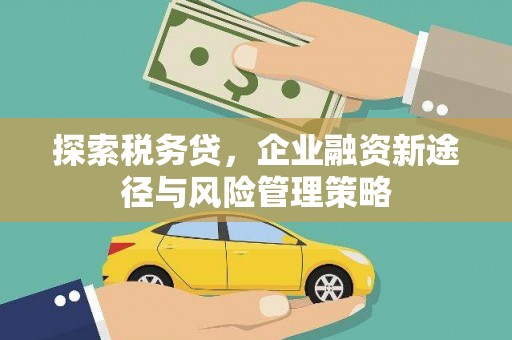 石拐探索税务贷，企业融资新途径与风险管理策略