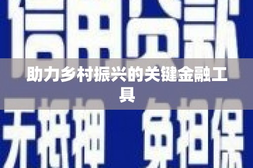 呼和浩特助力乡村振兴的关键金融工具