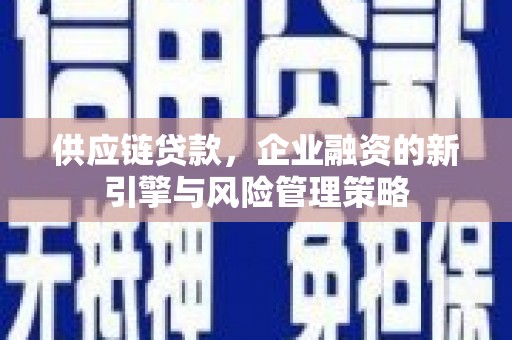 含山供应链贷款，企业融资的新引擎与风险管理策略