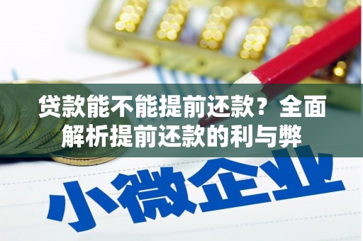 吴中贷款能不能提前还款？全面解析提前还款的利与弊